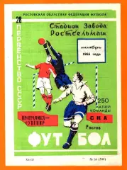 СКА Ростов-на-Дону - 250 матчей.1966г. (Программа - сувенир)