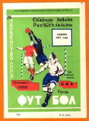 СКА Ростов-на-Дону - 280 матчей.1967г. (Программа - сувенир)