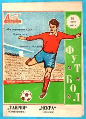 Таврия Симферополь - Искра Смоленск 1982г.