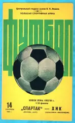 Спартак Москва, СССР - ХИК Хельсинки, Финляндия 1983г. (Кубок УЕФА, 1/32 финала)