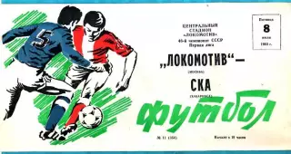 Локомотив Москва - СКА Хабаровск 1983г.