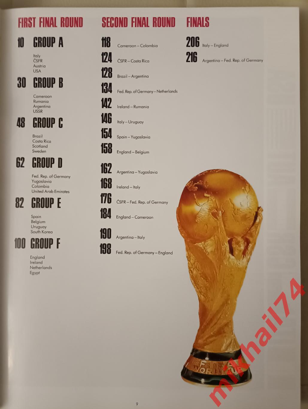 WORLD CUP FESTIVAL. Фотоальбом Италия -90. (На английском языке). 1