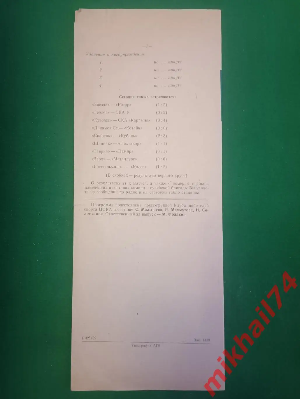 ЦСКА - Даугава Рига 1988г. (КЛС ЦСКА) 1