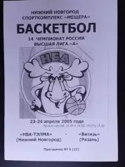 НБА-ТЭЛМА (Нижний Новгород) - Витязь (Рязань) - 23-24.04.2005