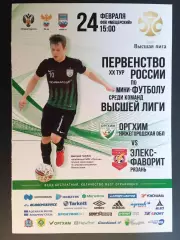 Мини-футбол. Оргхим (Нижний Новгород) - Элекс-Фаворит - 24.02.2018