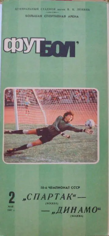 Спартак Москва - Динамо Москва ЧС 02.051987