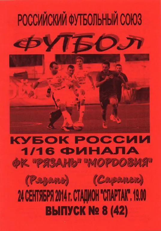 ФК Рязань - Мордовия (Саранск) Кубок России-2014/2015