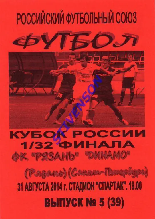 ФК Рязань - Динамо (Санкт-Петербург) Кубок России - 31.08.2014
