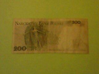 Банкнота номиналом 200 злотых Польша 1988 год 1
