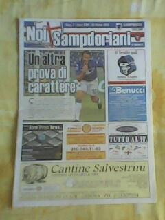 Программа с матча чемпионата Италии Сампдория - Кальяри 2010 год
