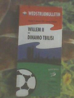 Программа с матча еврокубка Виллем 2 Голландия - Динамо Тбилиси за 15.09.1998