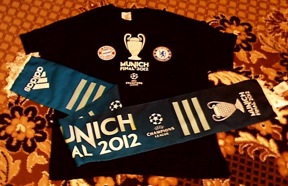 Футболка с финала Лиги чемпионов в Мюнхене 2012 Бавария Германия-Челси Англия