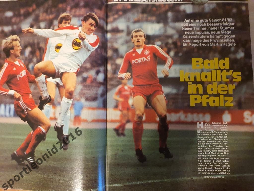 Kicker Fussball Magazine. 1982 4