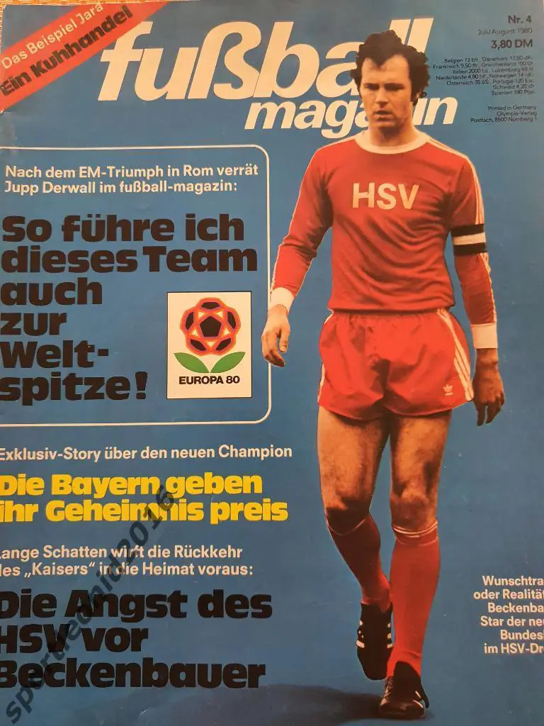 Kicker Fussball Magazine. 1980Итоговый выпуск ЧЕ-80 1
