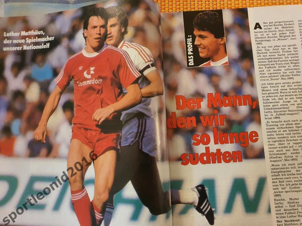 Kicker Fussball Magazine. 1986 4