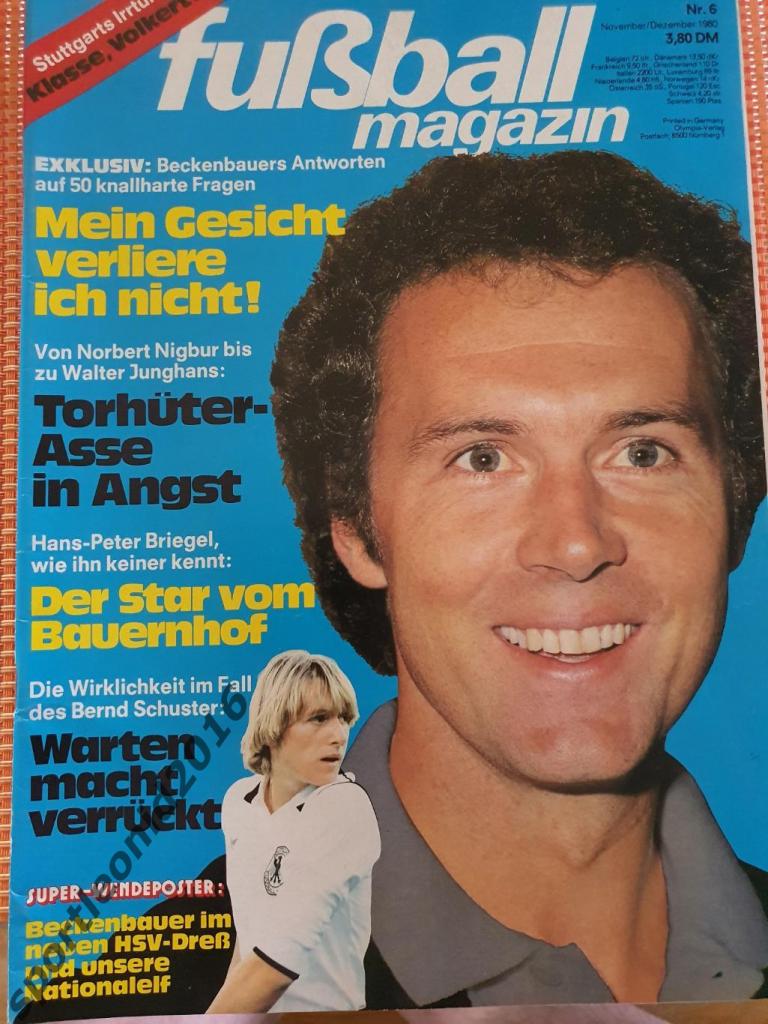 Kicker Fussball Magazine. 6/1980