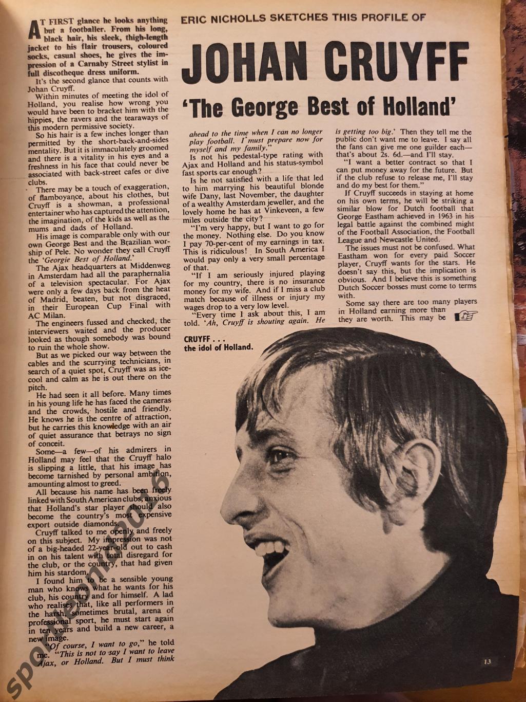 Football Monthly Charles Buchans's 1969 4 выпуска. 5