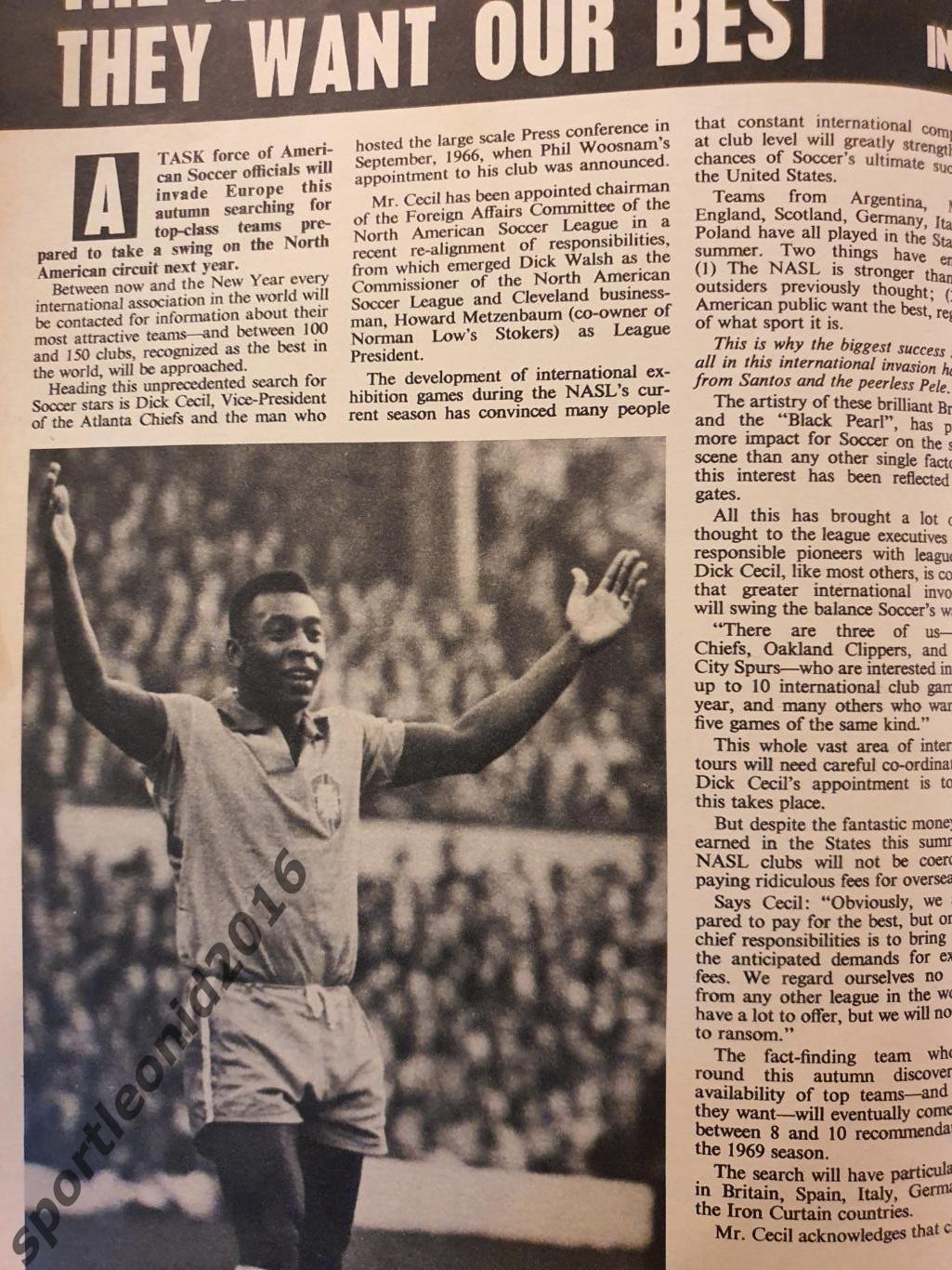 Football Monthly Charles Buchans's 1968 2 выпуска. 6