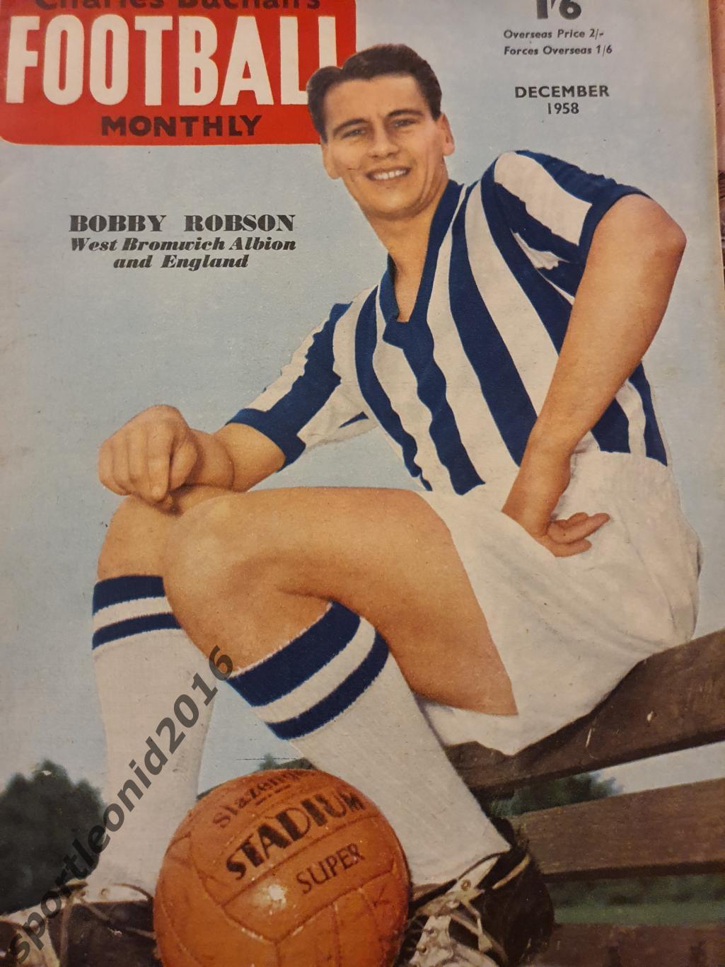 Football Monthly Charles Buchans's 1958 4 выпуска. 6