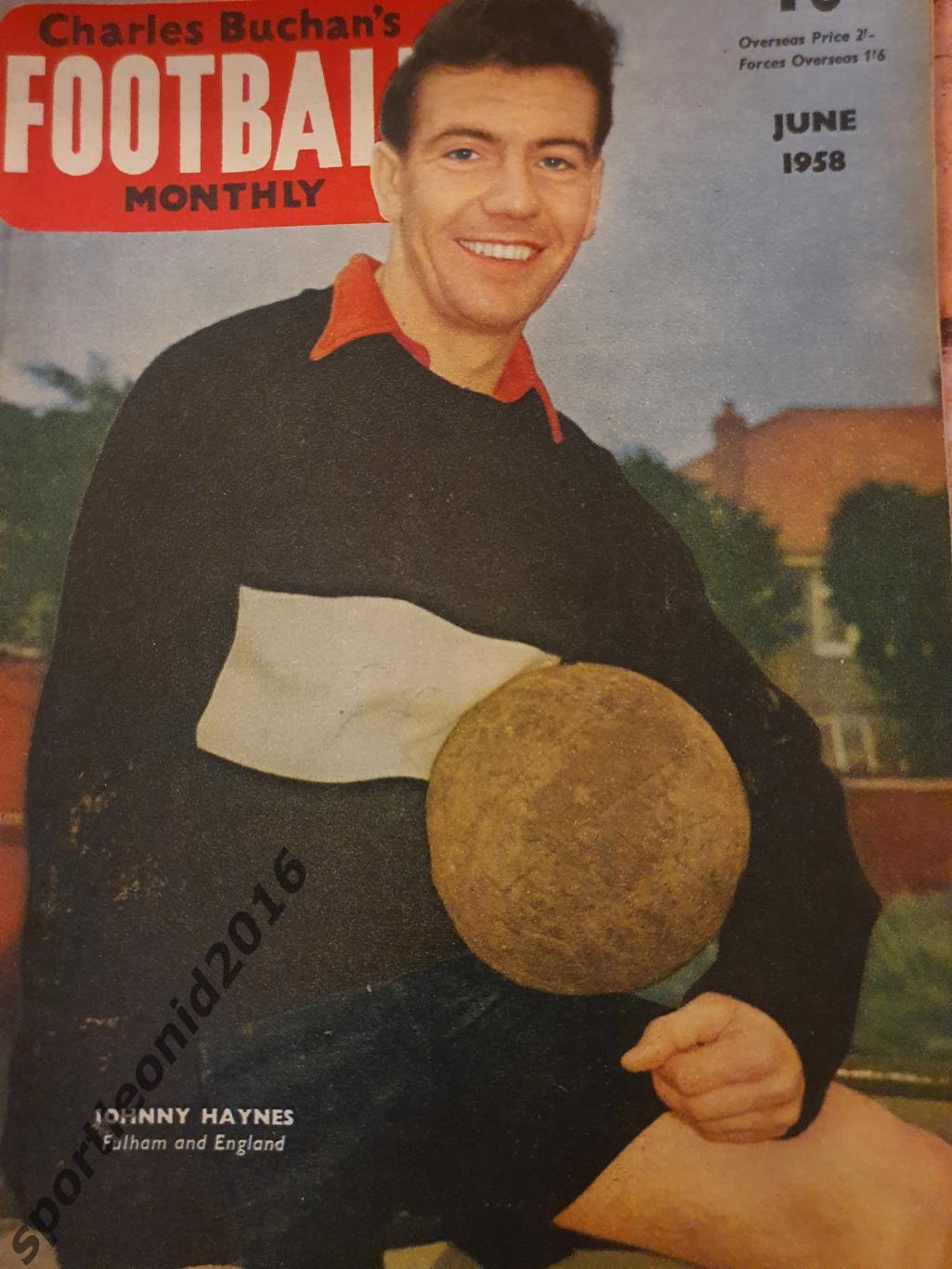 Football Monthly Charles Buchans's 1958 4 выпуска.3 2