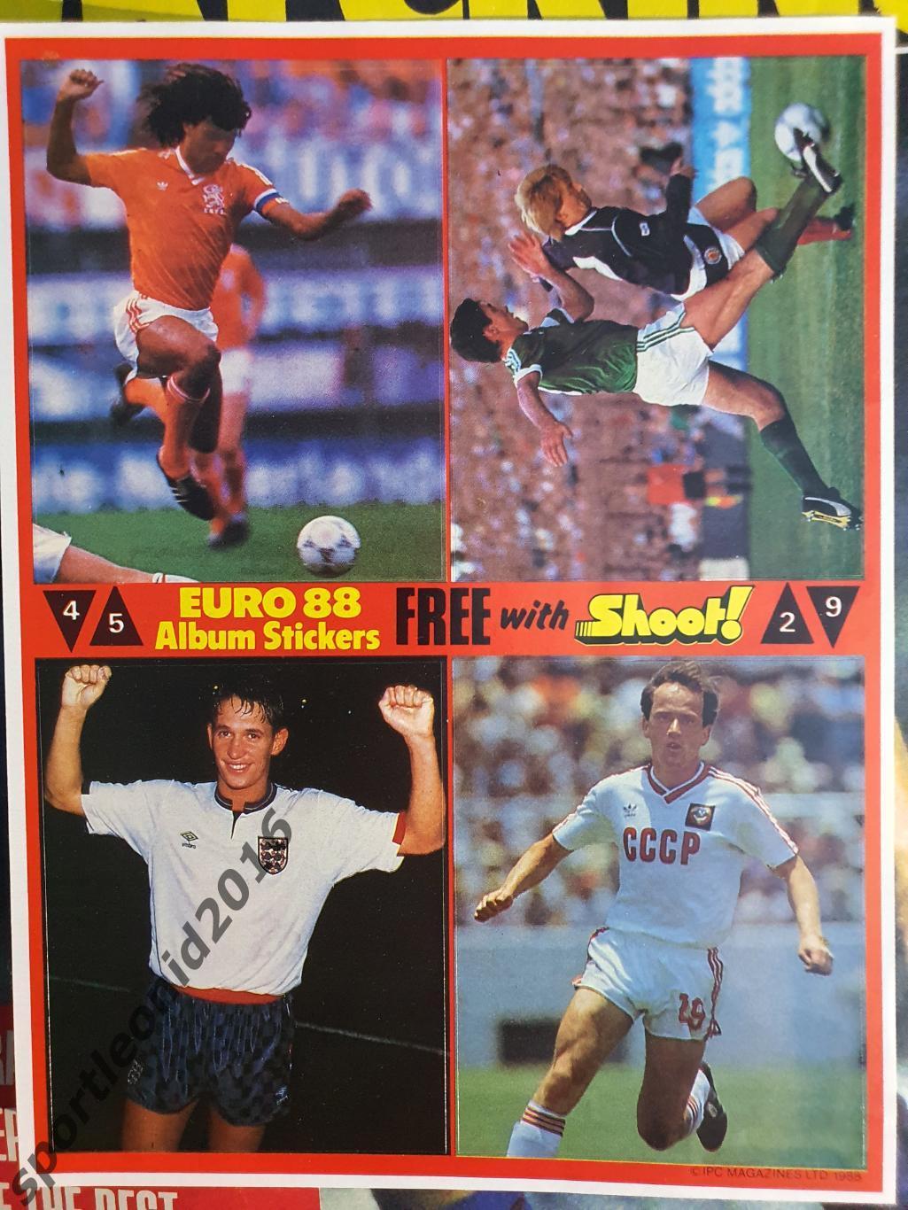 SHOOT 1987/88 24 журнала.8 Стикеров наклеек к Евро-88.Редкость. 7
