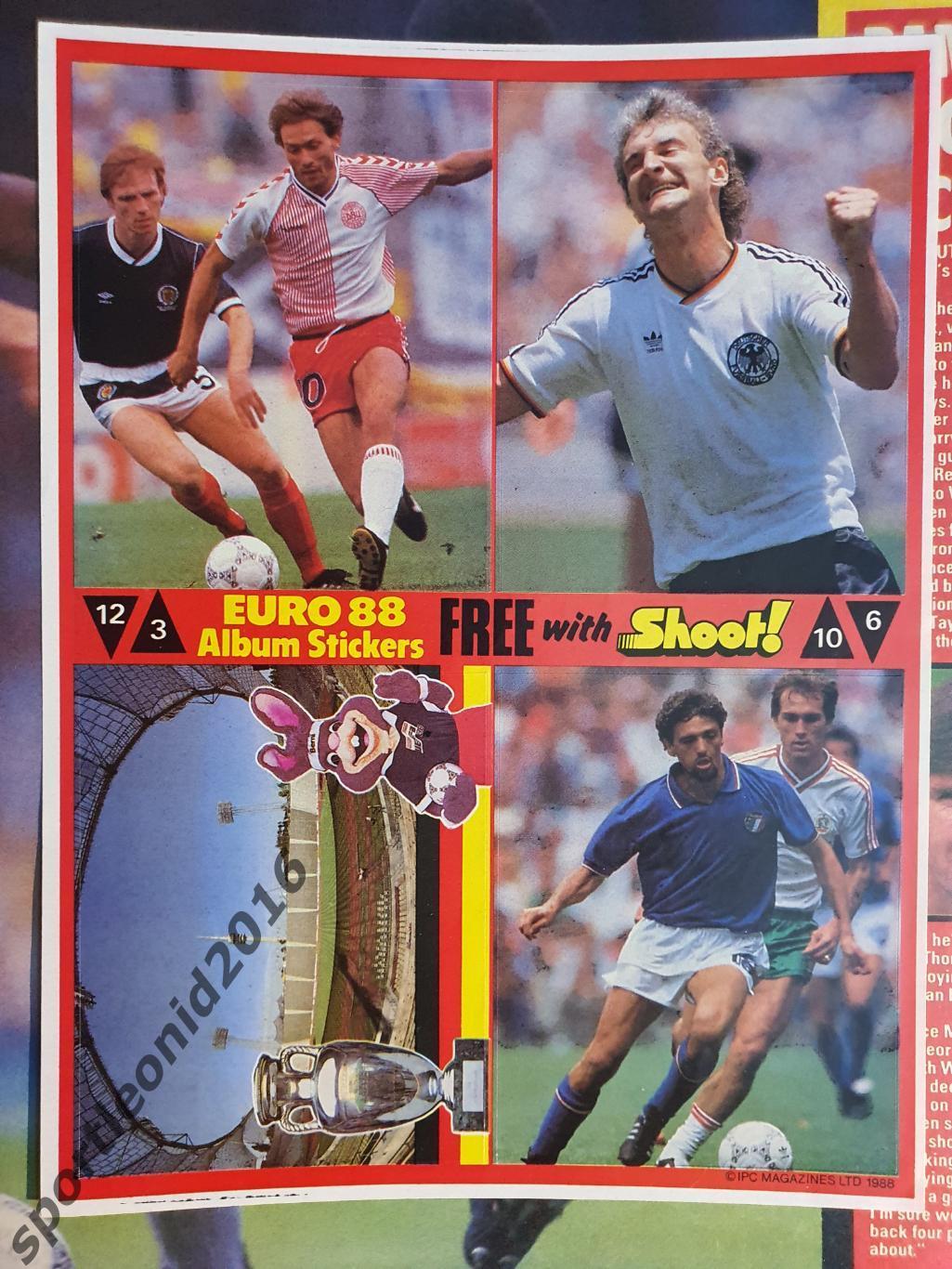 SHOOT 1987/88 24 журнала.8 Стикеров наклеек к Евро-88.Редкость.3