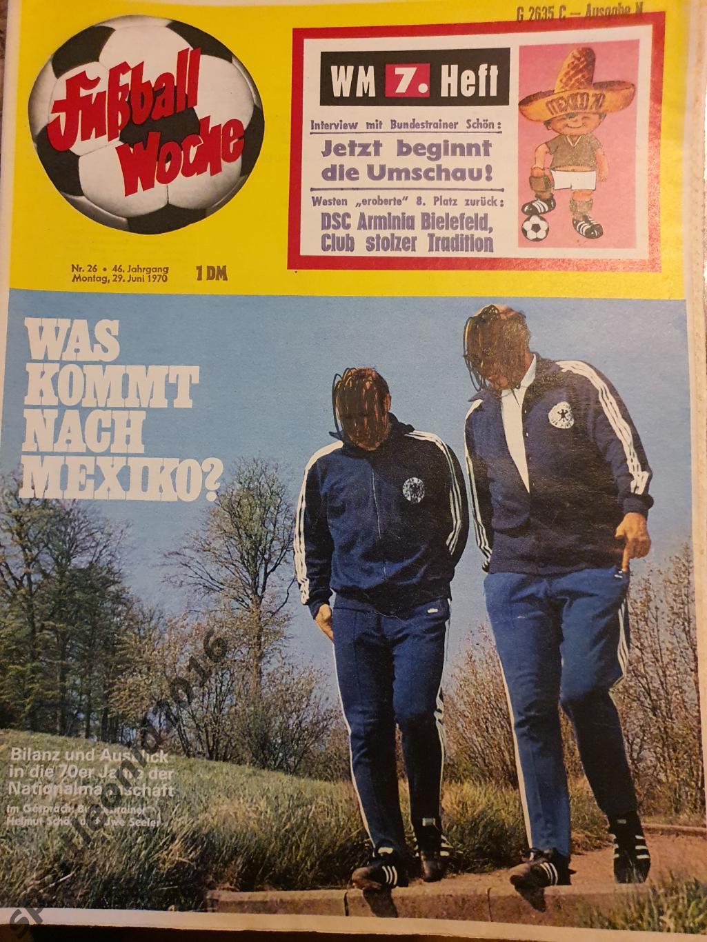 Fussball Woche-1970 .8 ТОП ВЫПУСКОВ. ВКЛЮЧАЯ ЧМ-70 +1.1 2