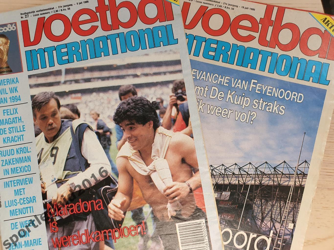 Voetbal International 1986 ИТОГОВЫЕ 2 ВЫПУСКА ЧМ-86.ПОСТЕР АРГЕНТИНА А 3. 1