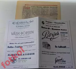ЭСТЕР Вэкшё/Швеция - ДИНАМО Москва/СССР 18.09.1974 Кубок УЕФА - РЕПРИНТ