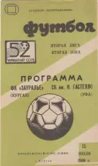 ЗАУРАЛЬЕ Курган - СК Гастелло Уфа 15.07.1989