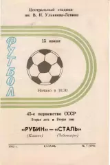 РУБИН Казань - СТАЛЬ Чебоксары 15.06.1982