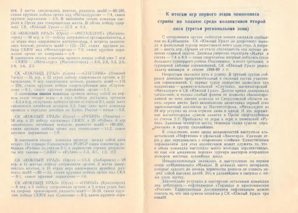 ОРСК. Южный Урал.1988 - 1989