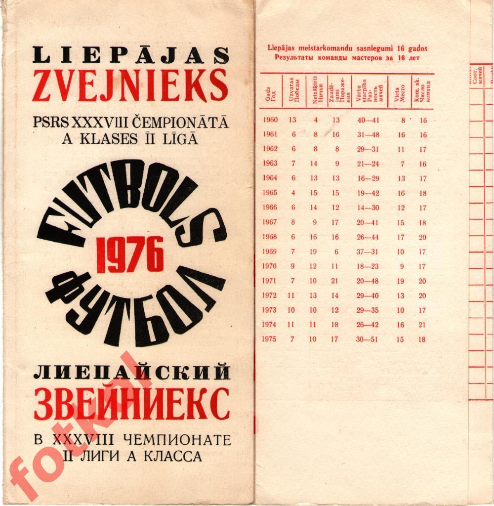 ЗВЕЙНИЕКС Лиепай 1976 ФОТОбуклет