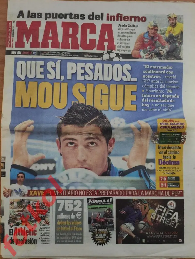 РЕАЛ Мадрид/Испания - ЦСКА Москва 14.03.2012 MARCA ЛИГА ЧЕМПИОНОВ