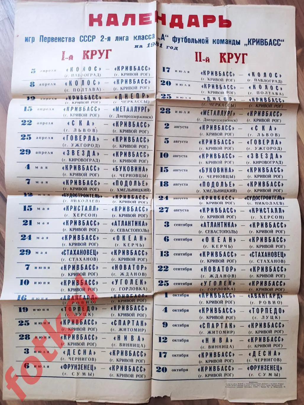 КРИВОЙ РОГ 1981 Афиша
