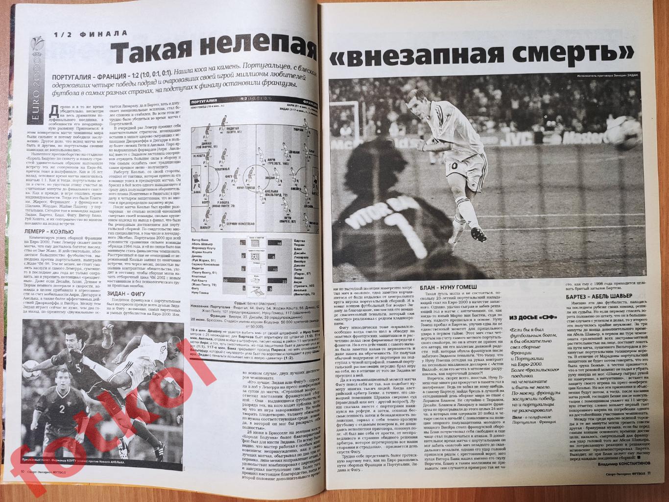 Спорт-Экспресс ФУТБОЛ № 26 (66) 2000 год ЕВРО 4
