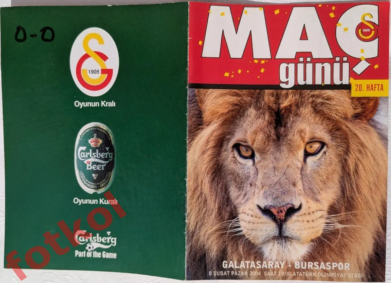 ГАЛАТАСАРАЙ Стамбул/Турция - БУРСАСПОР Бурса/Турция 08.02.2004