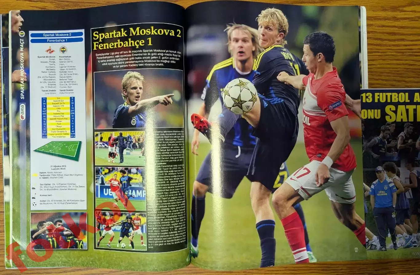 ФЕНЕРБАХЧЕ Турция - СПАРТАК Москва 2012 ЛИГА ЧЕМПИОНОВ - ОТЧЁТЫ 2