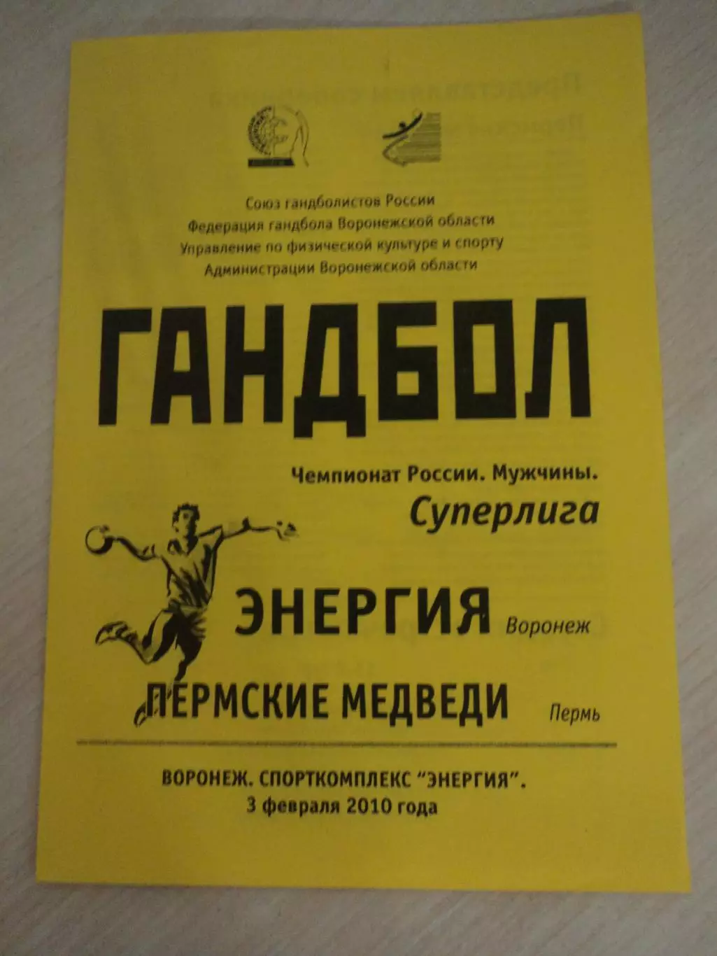 Энергия Воронеж-Пермские Медведи Пермь 03.02.2010