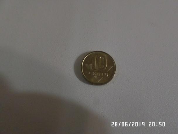 Литва 10 центов 2008 г