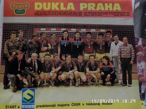 постер из журнала Старт Чехословакия: Дукла Прага гандбол