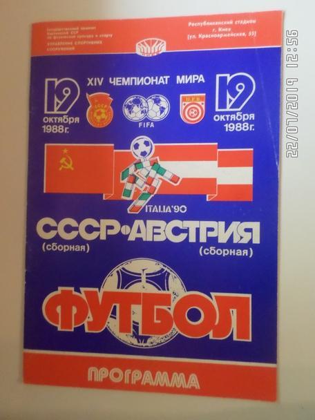 программа СССР - Австрия 1988 г
