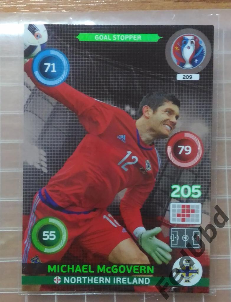 Panini Евро 2016 Adrenalyn - #209 Goal Stopper McGovern NIreland