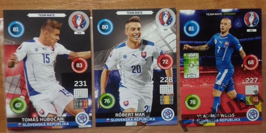 Panini Евро 2016 Adrenalyn - Base Hubocan Mak Weiss Slovakia