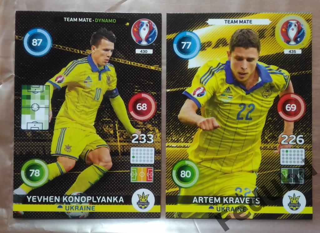 Panini Евро 2016 Adrenalyn - Base #430 Konoplyanka #435 Kravets Ukraine