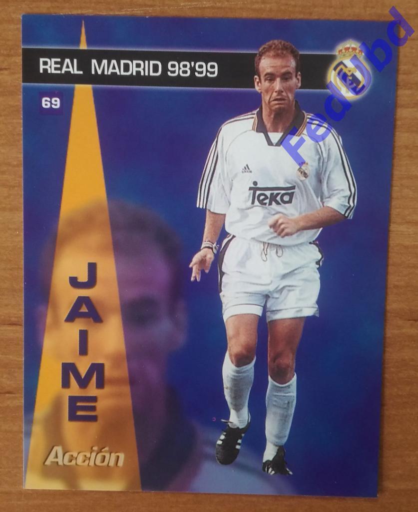PANINI Реал Мадрид 1998-1999. Фотокарточки №69 Хайме Санчес