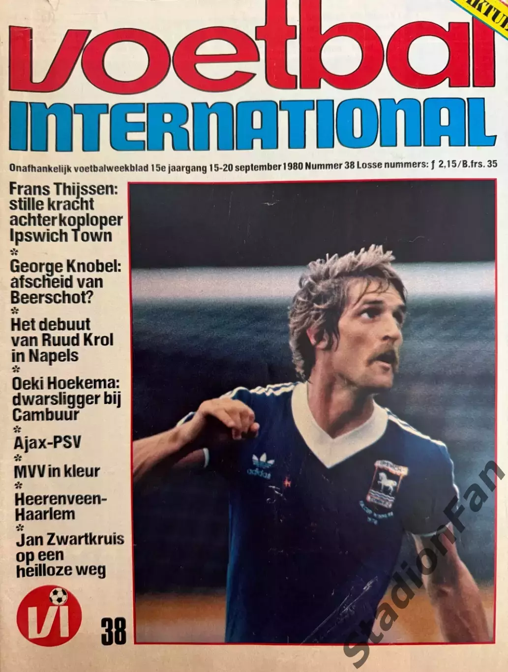 8 журналов Voetbal nr.33,34,35,37,38,39,40,42-1980 2
