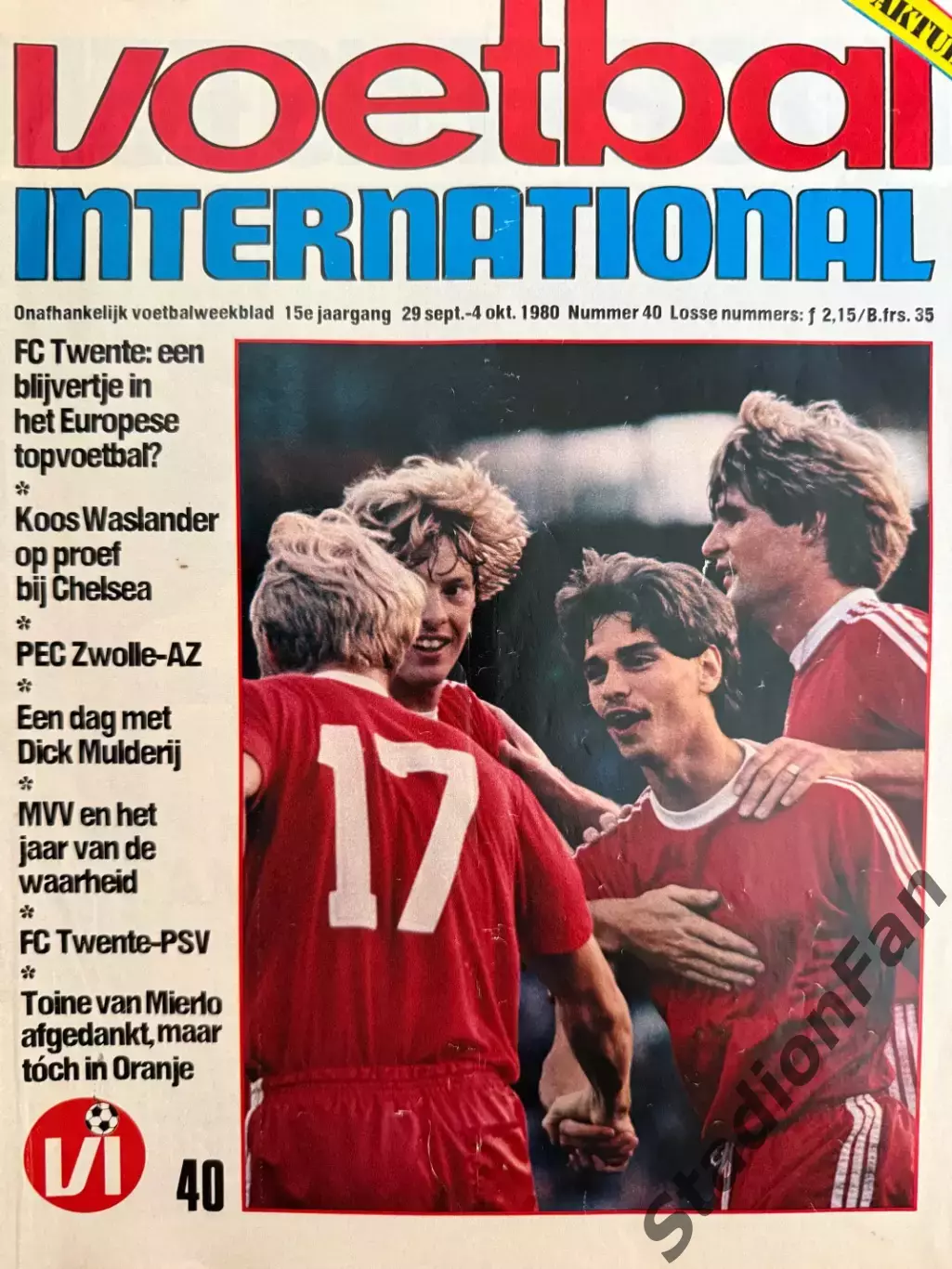 8 журналов Voetbal nr.33,34,35,37,38,39,40,42-1980 3