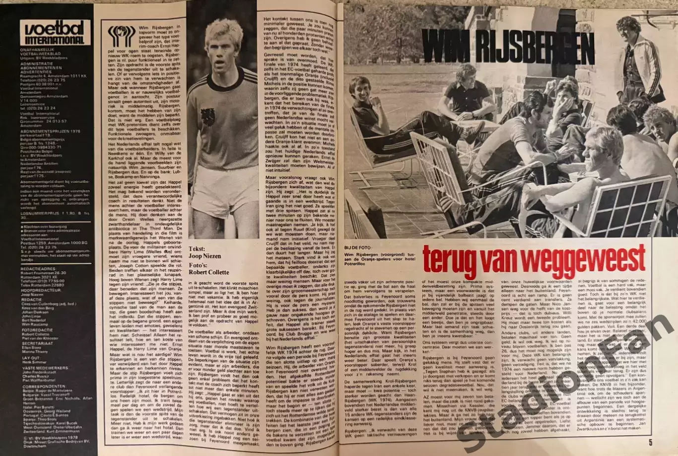 Журнал Voetbal nr.23B-1978 1
