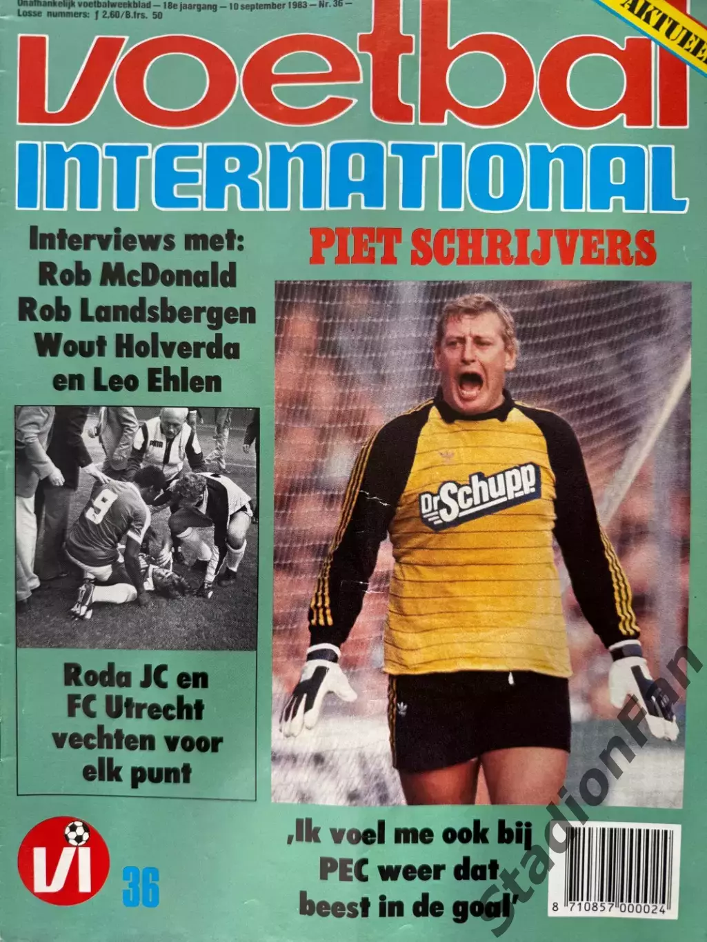 8 журналов Voetbal nr.35,36,37,38,39,40,41,42 - 1983 1